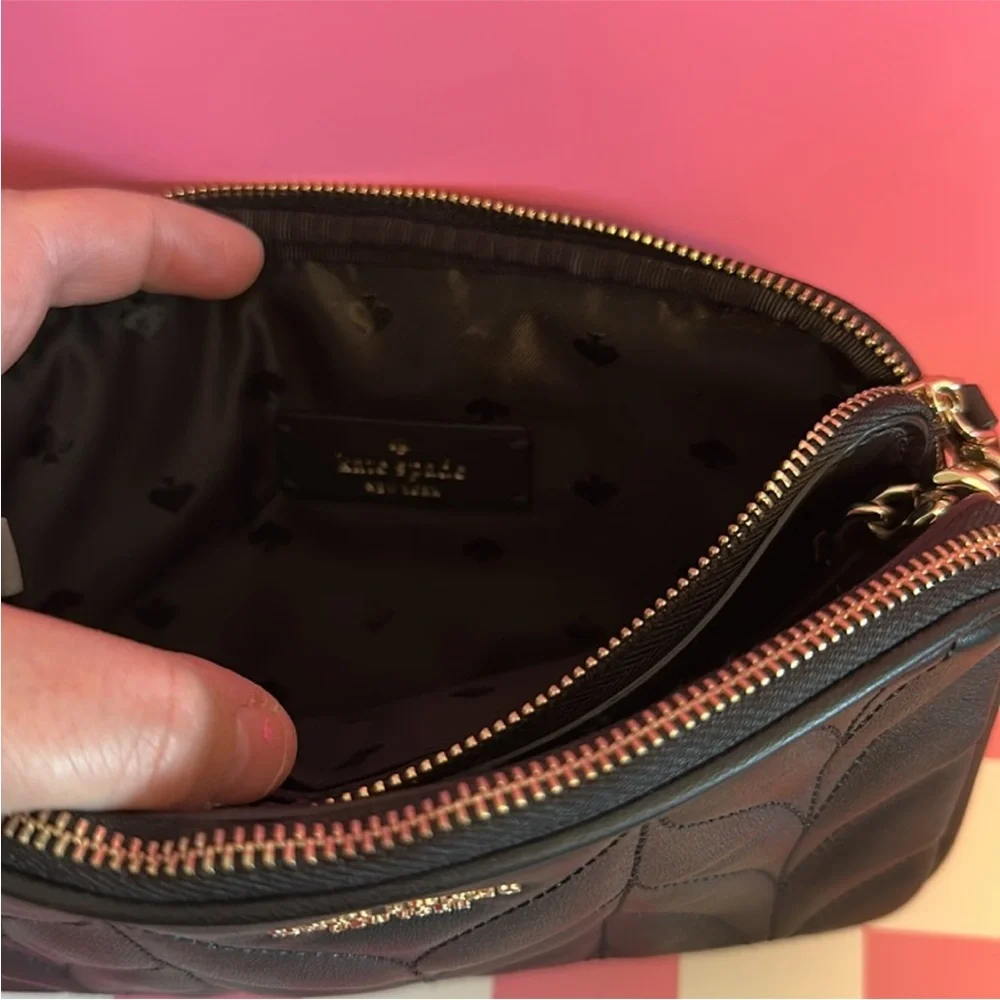 Kate Spade Briar Lane Chevron Quilted Crossbody Bag (Gold chain) - Picture 8 of 11